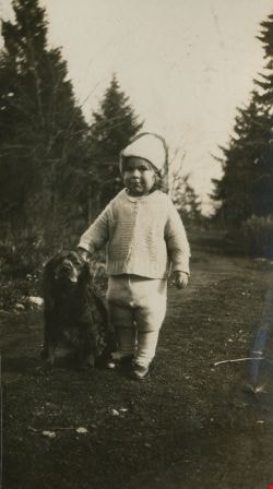 Robert Peers with his dog, [1929] thumbnail