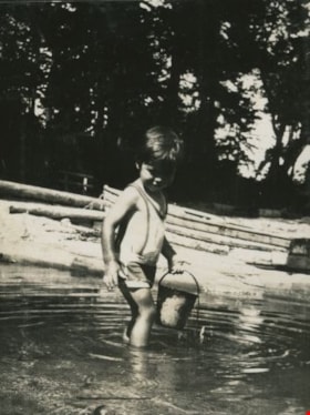Robert Peers wading in the water, [1930] thumbnail