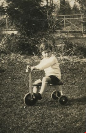 Robert on a tricycle, [1930] thumbnail