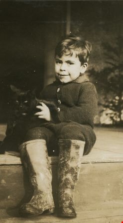 Robert Peers with a cat, [1930] thumbnail