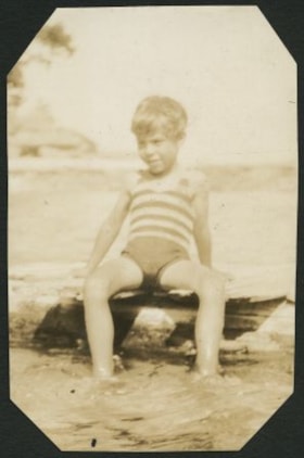 Robert Peers playing in the water, [1930] thumbnail