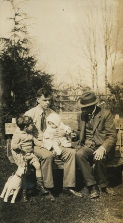 Claude Hill with his son-in-law and grandchildren, [1930] thumbnail