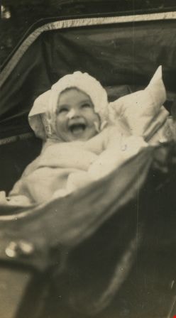 Anne Peers in a baby carriage, [1930] thumbnail