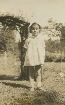Anne Peers in front of a trellis, [1935] thumbnail