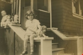 Anne Peers with a puppy, [1933] thumbnail