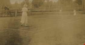 Playing tennis, 1916 thumbnail