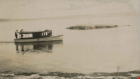 Boat on the water at Yellow Point, 1923 thumbnail