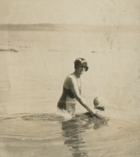 Woman and child swimming, [1928] thumbnail