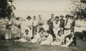 Group on the beach at Yellow Point, [1925] thumbnail
