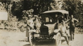 Group Posing in Front of Car, [1922] thumbnail