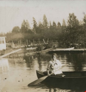 Kitty boating on Deer Lake, 1922 thumbnail