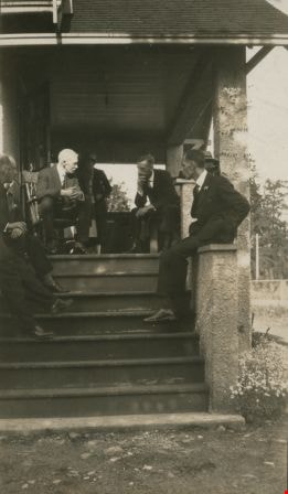 Men on the front porch, 1927 thumbnail