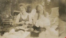 Girls knitting, 1921 thumbnail