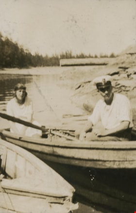Sitting in rowboat, 1921 thumbnail