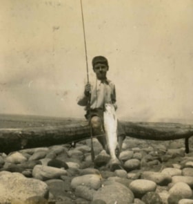 RDP and his first salmon, 1915 thumbnail