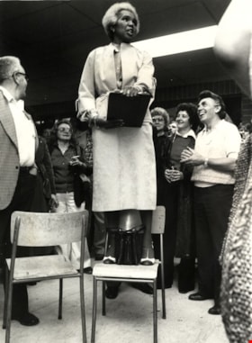 Rosemary Brown addresses Victory Rally, May 11, 1979 thumbnail