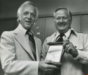 Ernie Olson with Mayor Tom Constable, July 16, 1979 thumbnail
