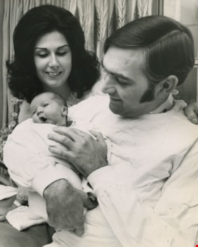 John Reynolds with Margaret and their new baby, March 1973 thumbnail