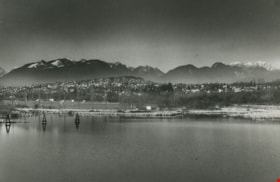 View of a Lake, City, and Mountains, ca.1983 thumbnail