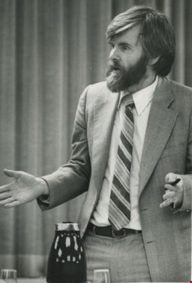 Brian M. Gunn gives a speech, 1979 thumbnail