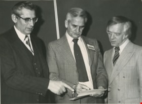 Vic Stusiak, Bud Horton, and Tom Constable, November 1977 thumbnail