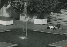 Simon Fraser University outdoor fountain, August 1983 thumbnail