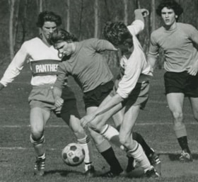 Men's soccer game, March 1980 thumbnail