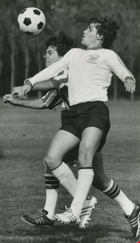 Men's high school soccer game, [between 1979 and 1981] thumbnail