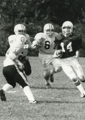 Quarterback is surrounded, [between 1979 and 1981] thumbnail