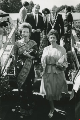 Her Highness Begum Salimah with June Lewrane, July 1982 thumbnail