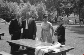 Tommy Douglas and family at Confederation Park, 1964 thumbnail