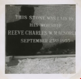 Cornerstone for New Municipal Hall, 1955 thumbnail