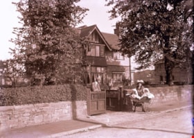 At the front gate, [between 1910 and 1914] thumbnail