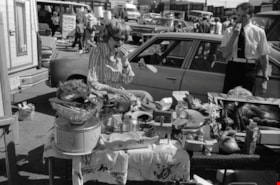Swap meet table filled with kitchenware, 1978 thumbnail