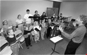 Children's choir practicing, October 1, 1995 thumbnail