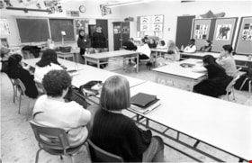 Students giving a presentation in school, October 1995 thumbnail
