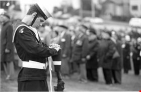 A cadet at a Remembrance Day service, November, 1995 thumbnail