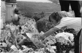 Flowers at a memorial, December 31, 1995 thumbnail