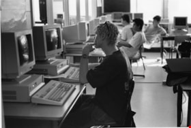 Students in a computer classroom, March 31, 1996 thumbnail