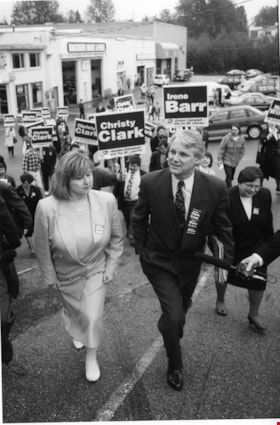 Christy Clark with Gordon Campbell, May 12, 1996 thumbnail