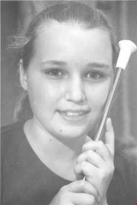 Girl holding a baton, June 4, 1997 thumbnail