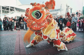 Lion dance at New Westminster Quay, [2001] thumbnail