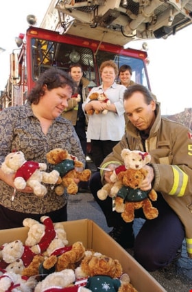 Burnaby Fire Department and Penningtons teddy bears, [2003] thumbnail