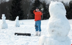 Archer and snowmen at Burnaby Lake, [2004] thumbnail