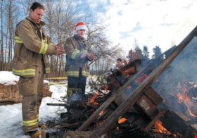 Fire fighters' annual tree chip and burn, [2004] thumbnail
