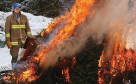 Fire fighters' annual tree chip and burn, [2005] thumbnail