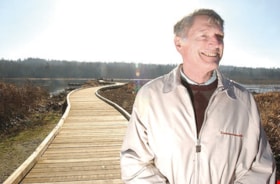 Peter Beynon on Rotary Walkway at Burnaby Lake, [2005] thumbnail