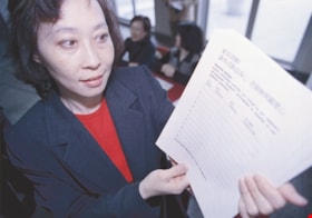 Winnie Fong with petition, [2002] thumbnail