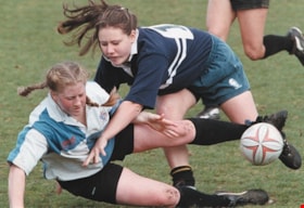 Burnaby Lake Women's First Division rugby game, [2001] thumbnail