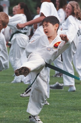 Korean Festival taekwondo demonstration, [2002] thumbnail